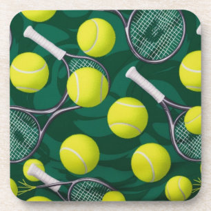 Posavasos Tenis Tema con pelota y raqueta