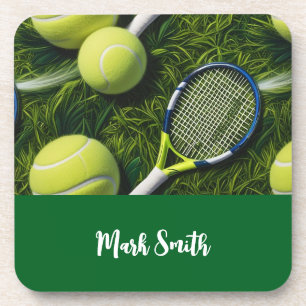 Posavasos Tenis Tema con pelota y raqueta