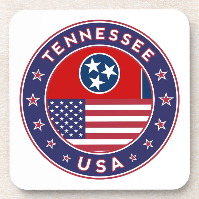 Posavasos Tennessee sticker, phone case, tote bag, clock (Frente)