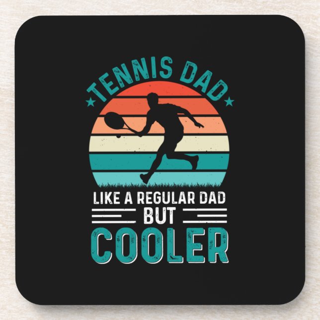 Posavasos Tennis Dad Retro Sunset (Frente)