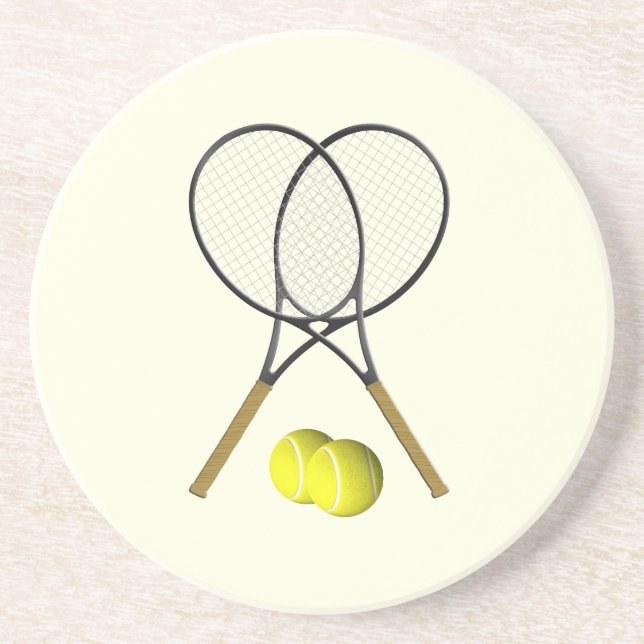 Posavasos Tennis Doubles Cream (Frente)