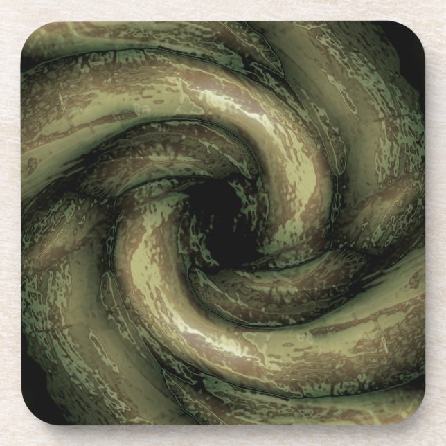 Posavasos Tentáculos monstruosos verdes (Frente)