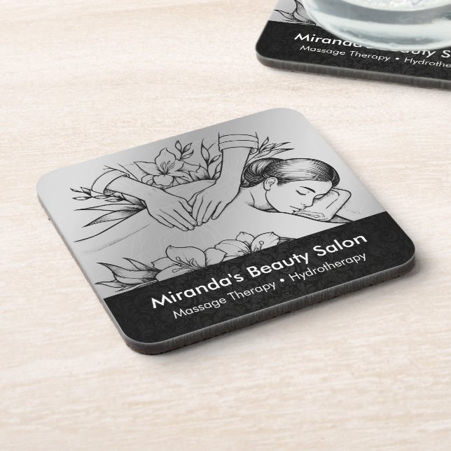 Posavasos Terapia Masajista Manos Curadoras Energía Spa Well (Lado Izquierdo)