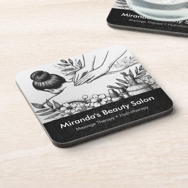 Posavasos Terapia Masajista Manos Curadoras Energía Spa Well (Lado Izquierdo)