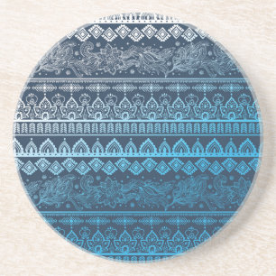 Posavasos Tercer patrón tribal étnico, sin fisuras.