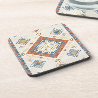 Posavasos Terracota Bañada por el Sol y Kilim Azul Desierto