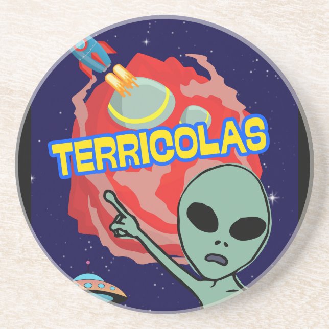 Posavasos terricolas - susto alienígena de humanos (Frente)