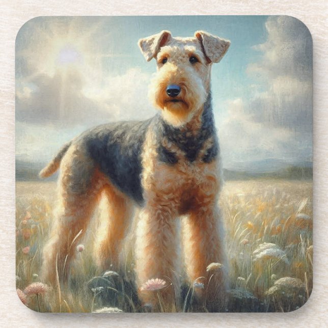 Posavasos Terrier Airedale (Frente)