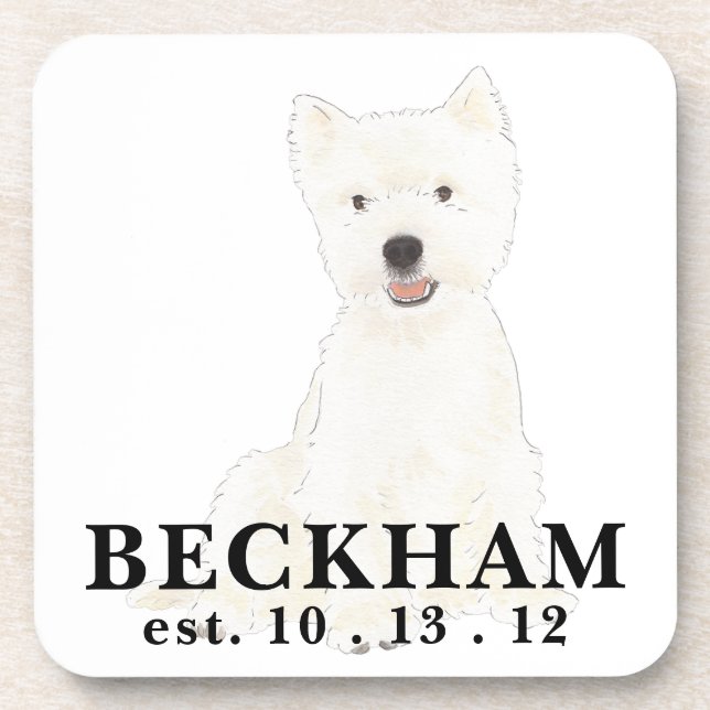 Posavasos Terrier de las tierras altas occidentales personal (Frente)