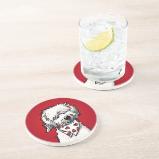 Posavasos Terrier Wheaten Coaster Rojo
