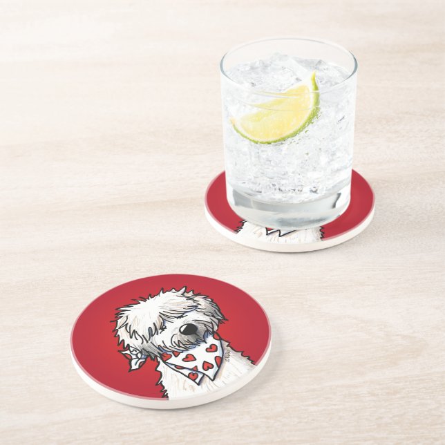 Posavasos Terrier Wheaten Coaster Rojo (Lado)