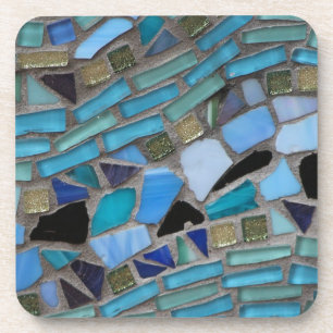 Posavasos Teselas Mosaico de Azul y Verde