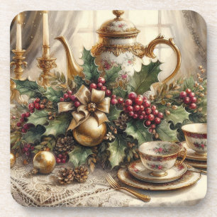 Posavasos Tetera de Navidad elegante Soporte de plástico dur