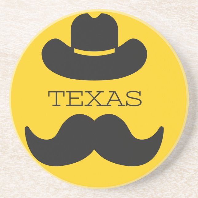 Posavasos Texas en amarillo (Frente)