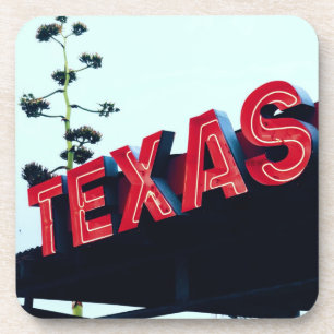 Posavasos Texas Red Neon Lights USA America