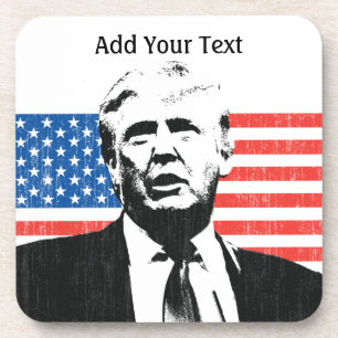 Posavasos Texto del personalizado de la bandera americana de