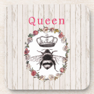 Posavasos Texto personalizado/ Abeja de la Corona de la Made