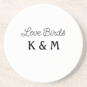 Posavasos texto simple mínimo agregue el nombre pájaros de a