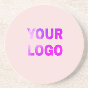 Posavasos texto simple mínimo agregue su logotipo/diseño aqu