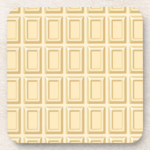Posavasos Textura blanca de la barra de chocolate