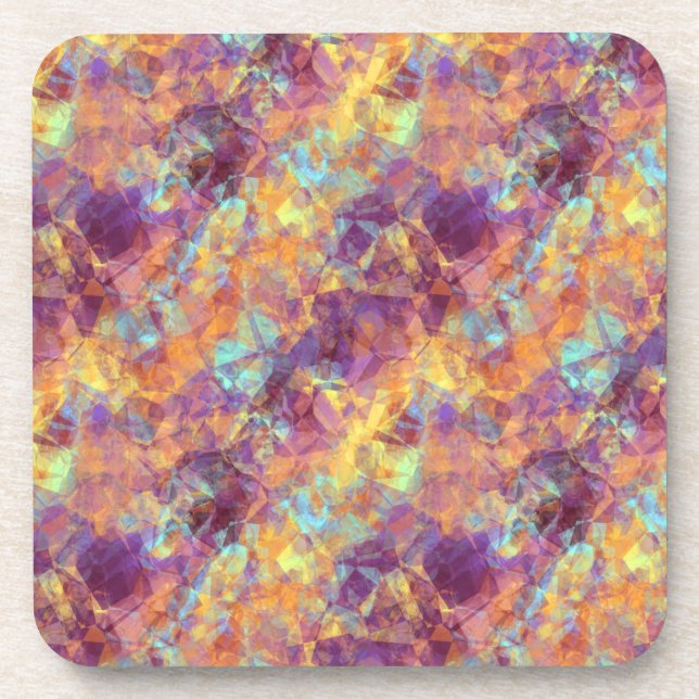 Posavasos Textura cruzada púrpura de plumas (Frente)