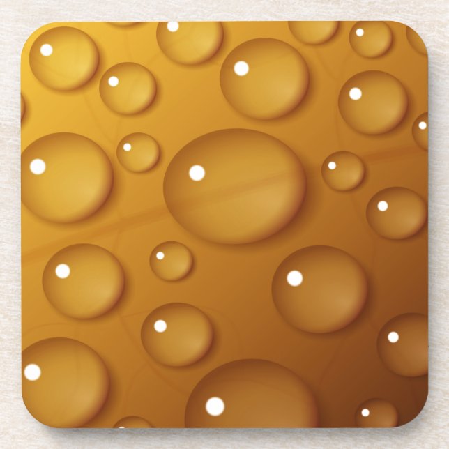 Posavasos Textura de caída de agua naranja (Frente)