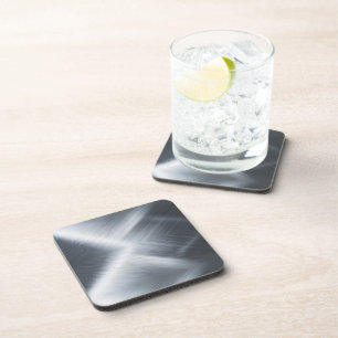 Posavasos Textura de macro de aluminio cepillado