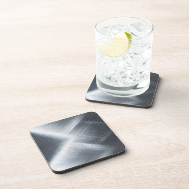 Posavasos Textura de macro de aluminio cepillado (Lado Derecho)