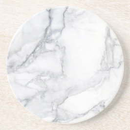 Posavasos Textura de mármol blanco