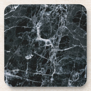 Posavasos Textura de mármol negro