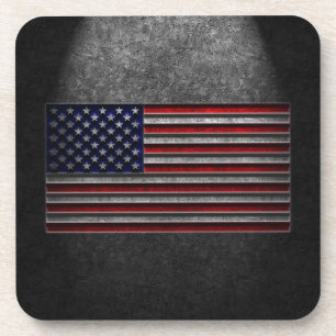 Posavasos Textura de piedra de la bandera estadounidense