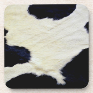 Posavasos Textura de pieles de vaca Personalizar blanco y ne