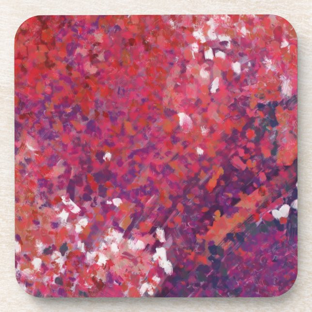 Posavasos Textura de pintura multicolor (Frente)