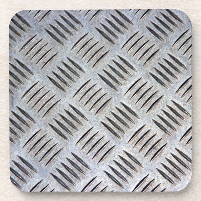 Posavasos Textura de placa de metal (Frente)