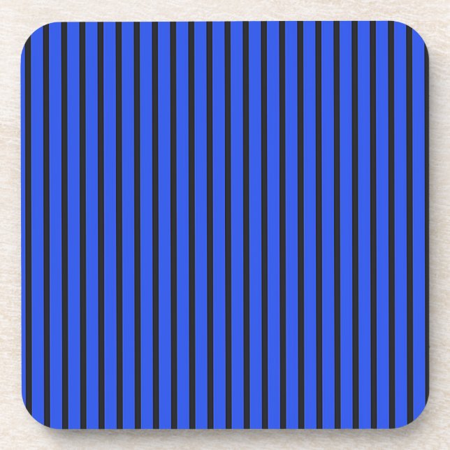 Posavasos textura de rayas azules (Frente)