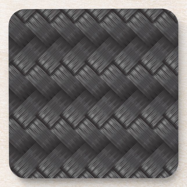 Posavasos Textura de Tejido de Fibra de Carbono (Frente)