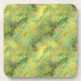 Posavasos Textura de vidrio amarillo citrino