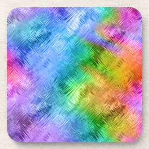 Posavasos Textura de vidrio azul de Topaz mística