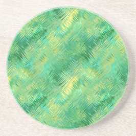 Posavasos Textura de vidrio verde esmeralda