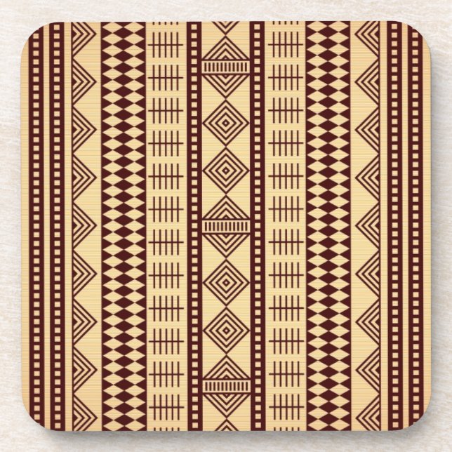 Posavasos Textura étnica de Brown (Frente)