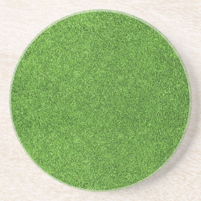 Posavasos Textura hermosa de la hierba verde del campo de (Frente)