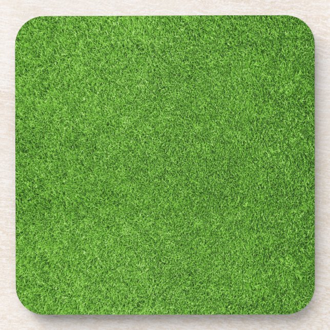 Posavasos Textura hermosa de la hierba verde del campo de (Frente)
