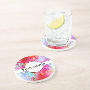 Posavasos Textura roja rosa