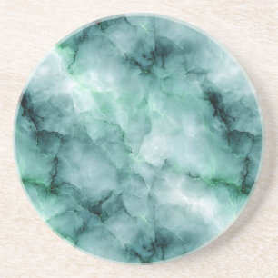 Posavasos Textura similar al mármol en verde menta ligera