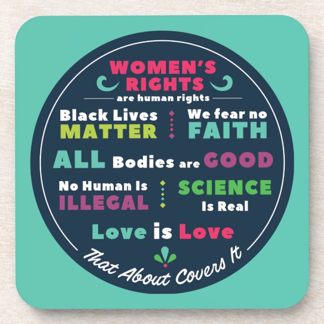 Posavasos "That About Covers It" Progressive Coaster Set (Frente)