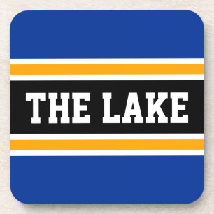 Posavasos THE LAKE Deportivo Azul Real Naranja Negro Rayas