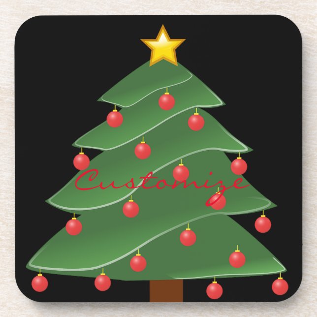 Posavasos Thunder_Cove de árbol de Navidad (Frente)