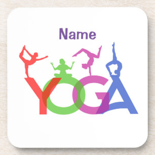 Posavasos Thunder_Cove: Siluetas de yoga envenenadas