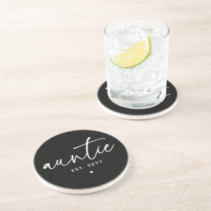 Posavasos Tía Nueva Tía Establecida Elegante