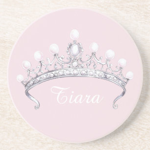 Posavasos Tiara de plata rosa